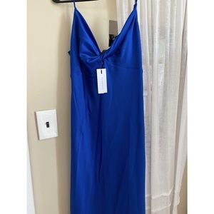 Dynamite midi slip dress with twist front and keyhole detail - NWT